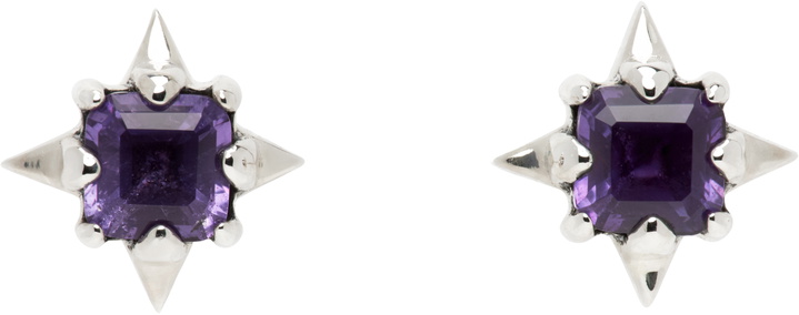 Photo: Stolen Girlfriends Club Silver Punk Rose Stud Earrings