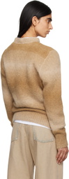 Études Tan Alpaca Round Neck Sweater