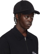 Balmain Black Cotton Baseball Cap