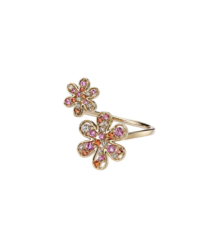 Photo: Sydney Evan 14kt gold ring with sapphires and diamonds