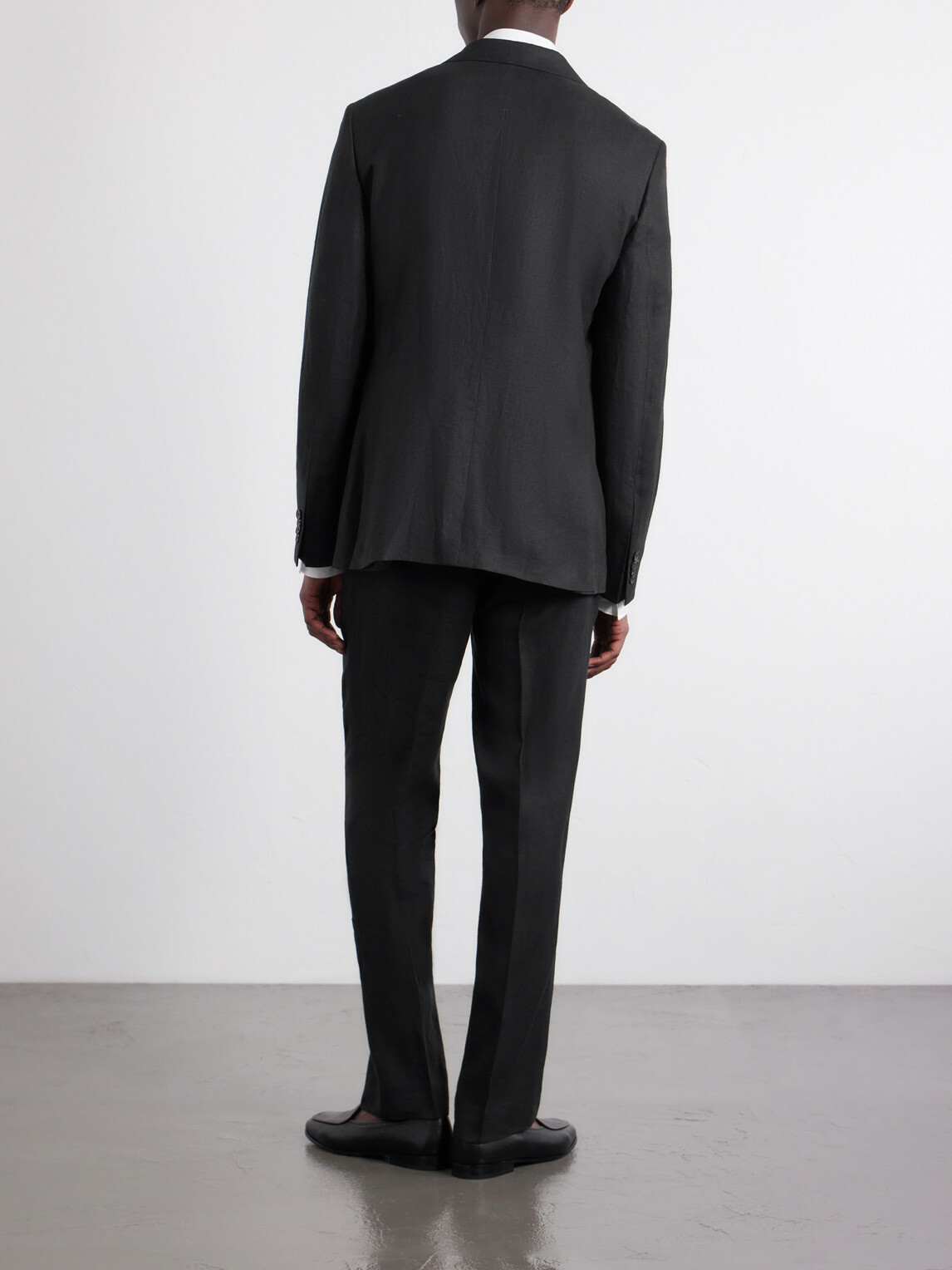 Mr P. - Slim-Fit Linen Tuxedo Jacket - Black
