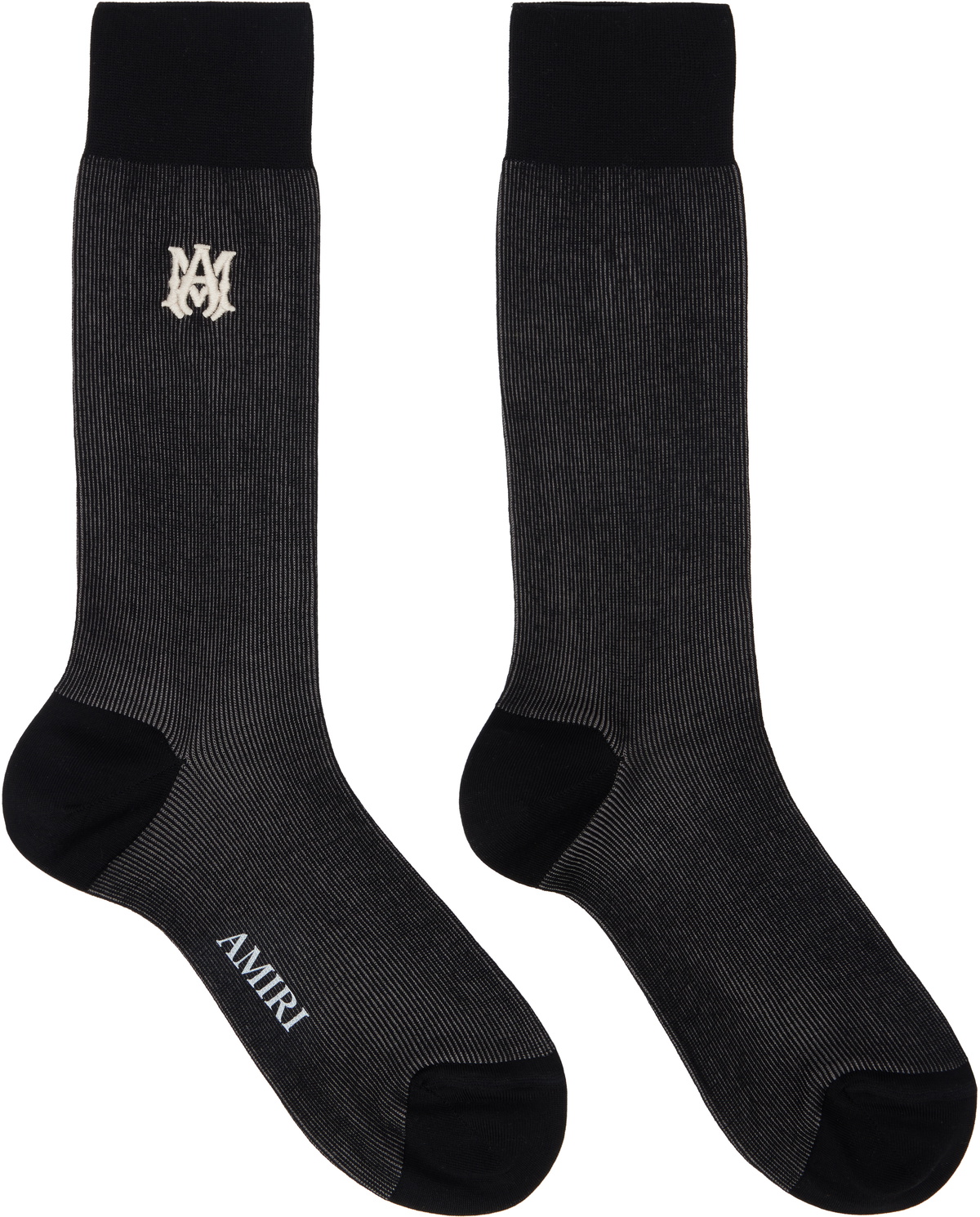 【関税込み】AMIRI ブラック＆オフホワイト Starburst ソックス AMIRI White & Red M.A. Socks Amiri