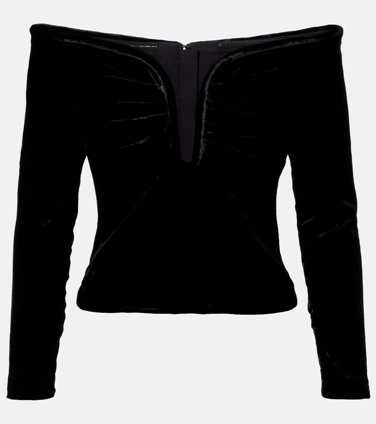 Roland Mouret Off-shoulder velvet top