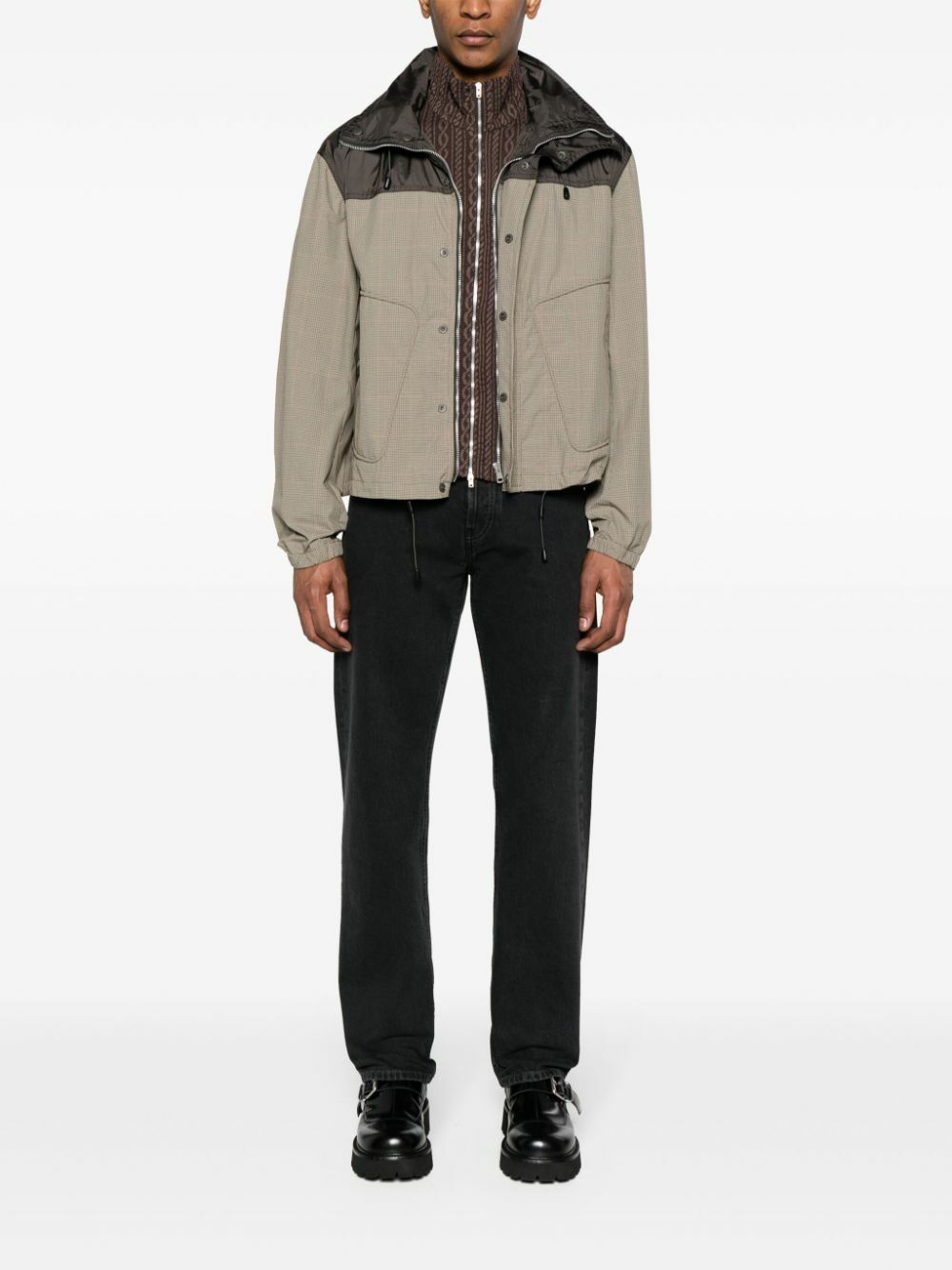 OUR LEGACY Brown Shigatsu Plaid-Check Hooded Jacket Our Legacy
