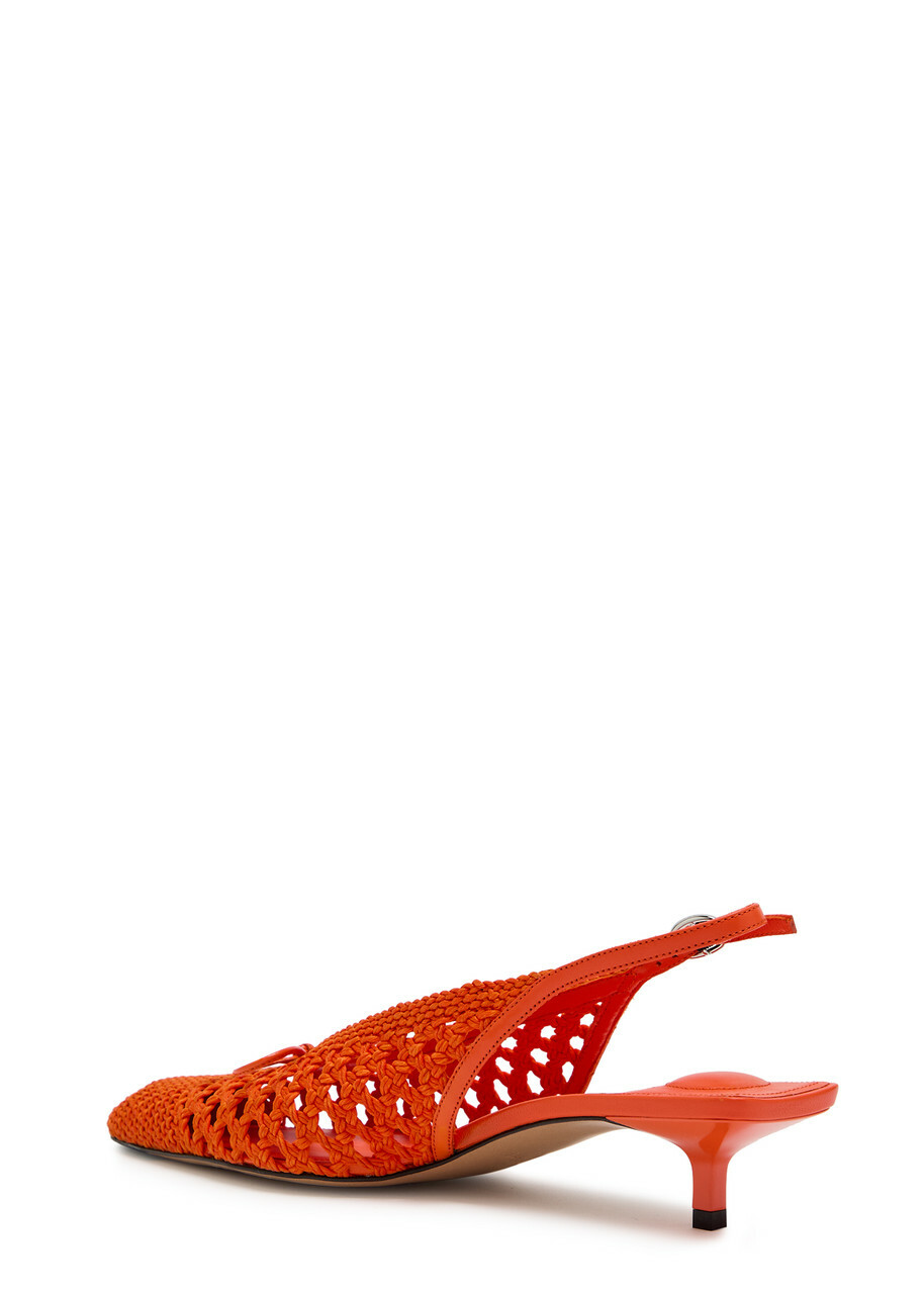Jacquemus Les Slingbacks Cubisto 35 Leather Slingback Pumps