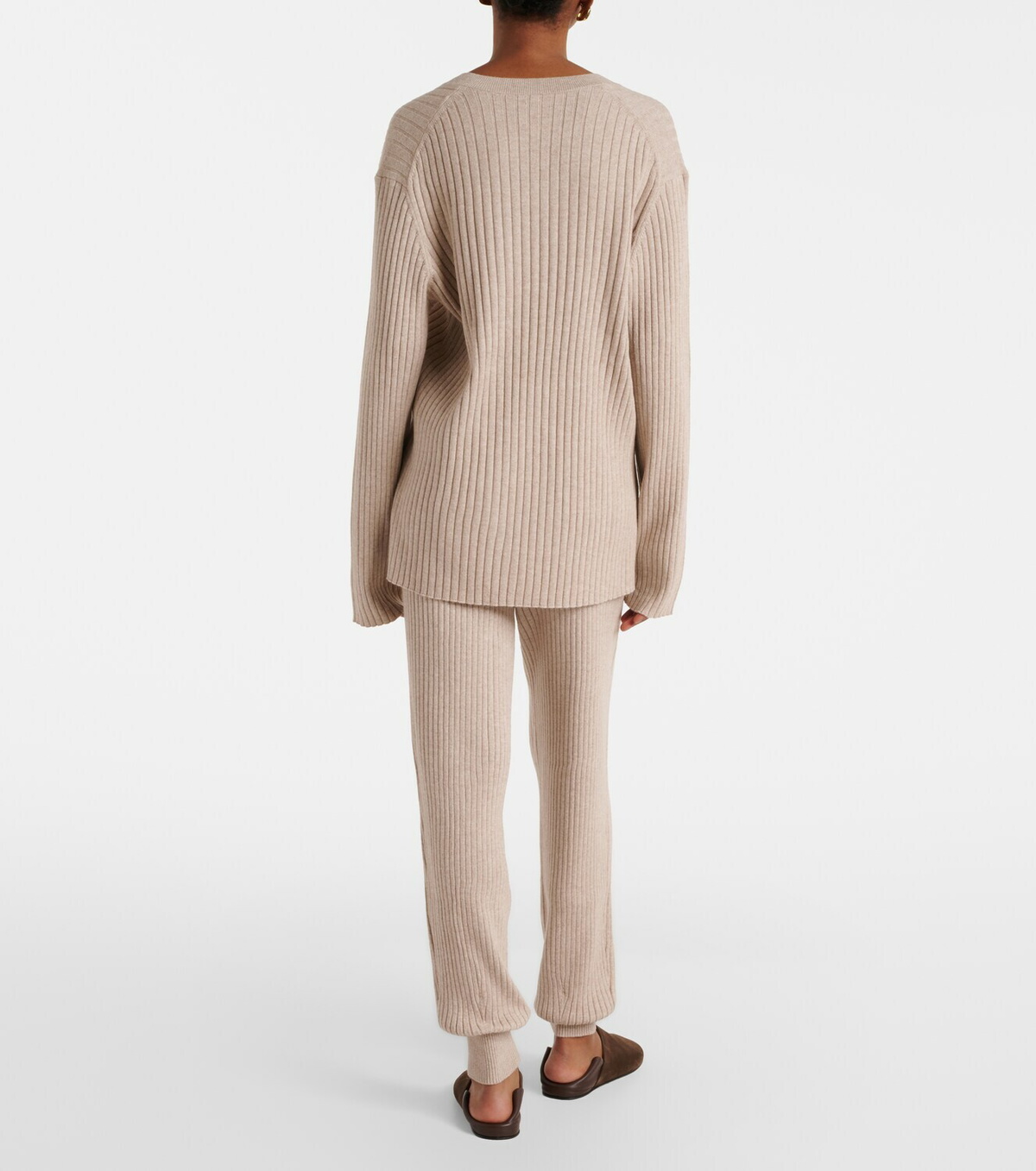 Jardin des Orangers Ribbed-knit cotton and cashmere sweatpants