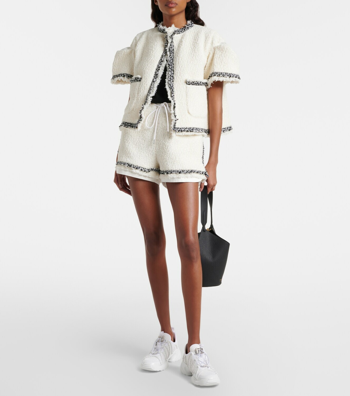Roger Vivier Viv' Zag leather-trimmed mesh sneakers