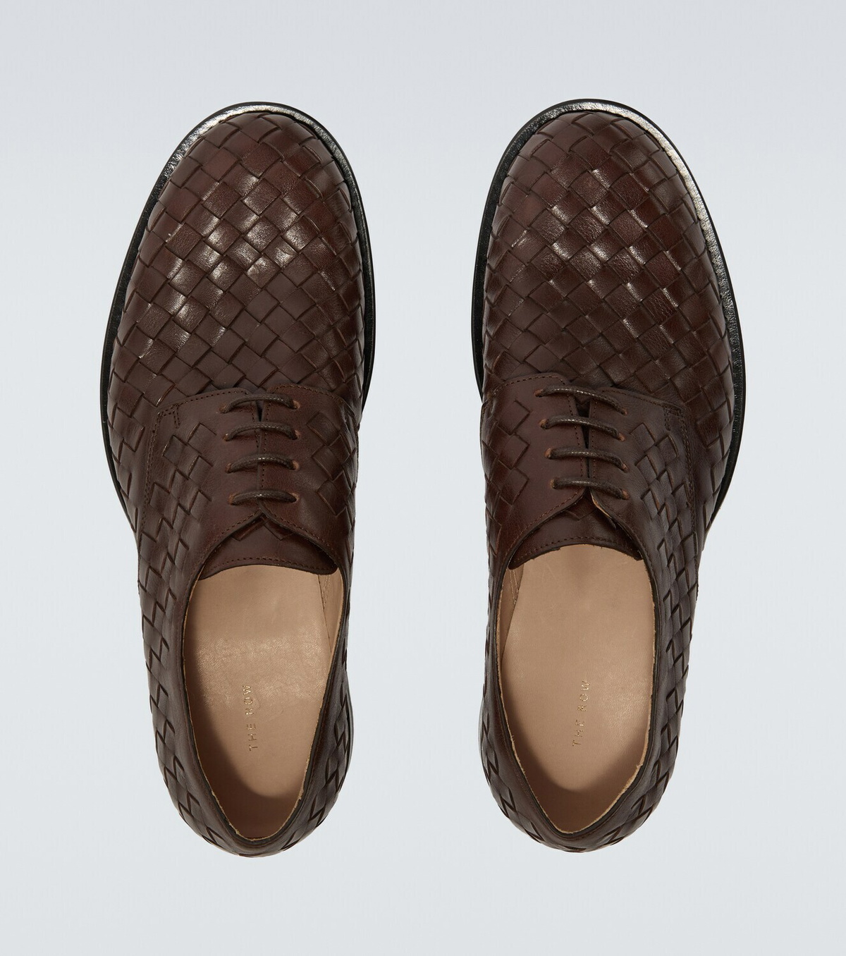 The Row Novus woven leather Derby shoes