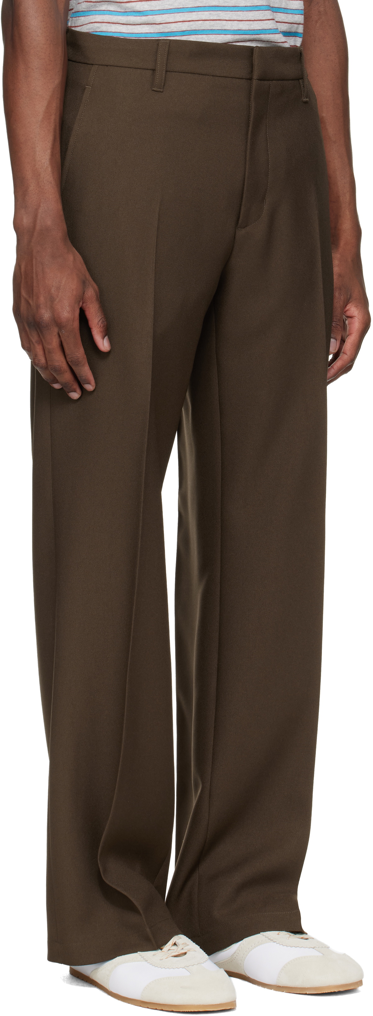 Stockholm (Surfboard) Club Brown Tailored Bootcut Trousers