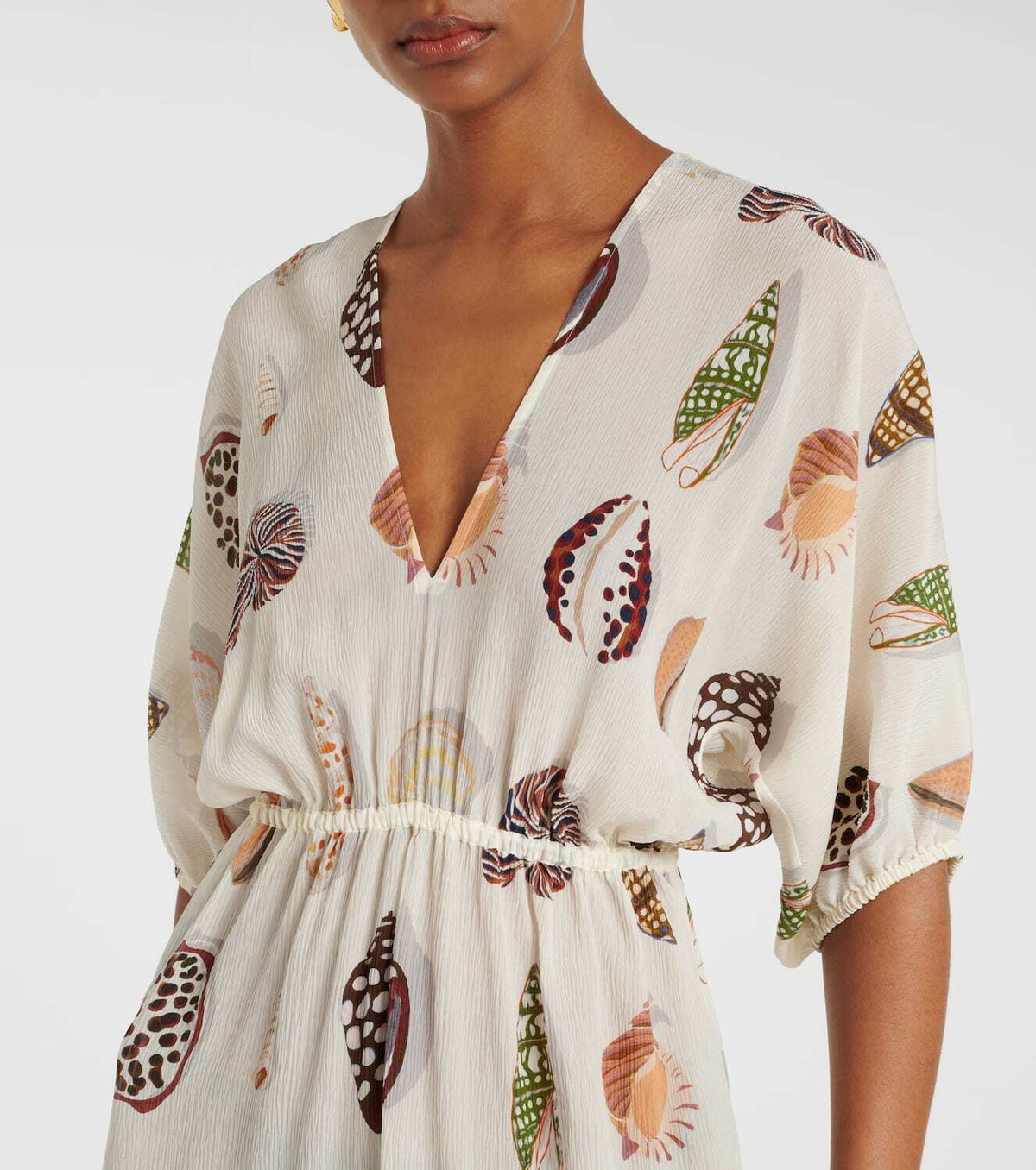 Eres Coffea printed silk maxi dress