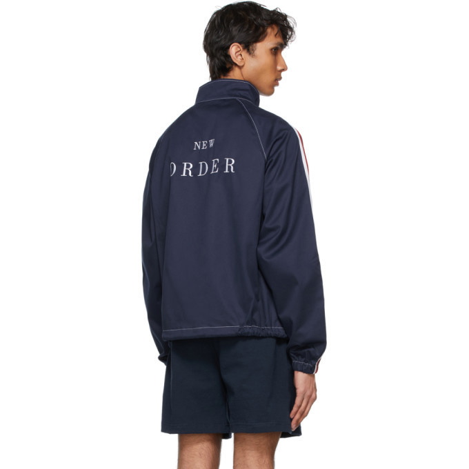 Noah Navy New Order Edition Stripe Track Jacket Noah NYC