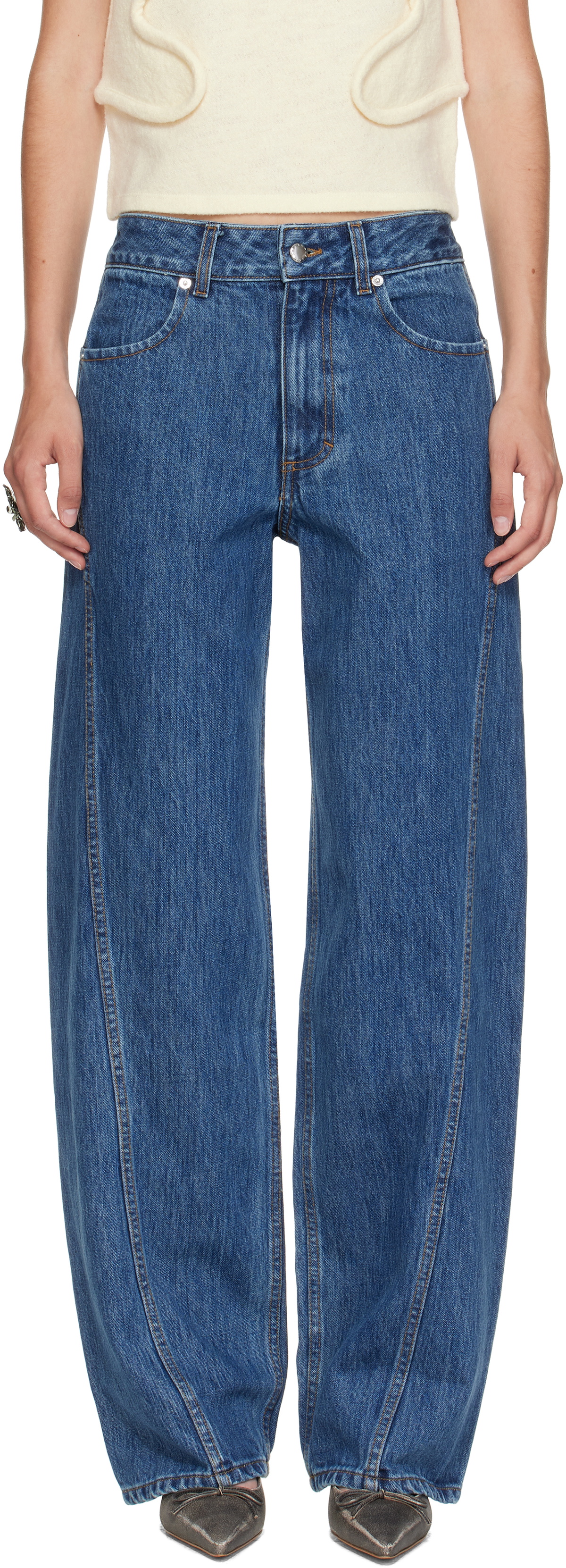 Eckhaus Latta Blue Bend Jeans