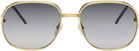 Casablanca Gold & Green Square Metal Sunglasses