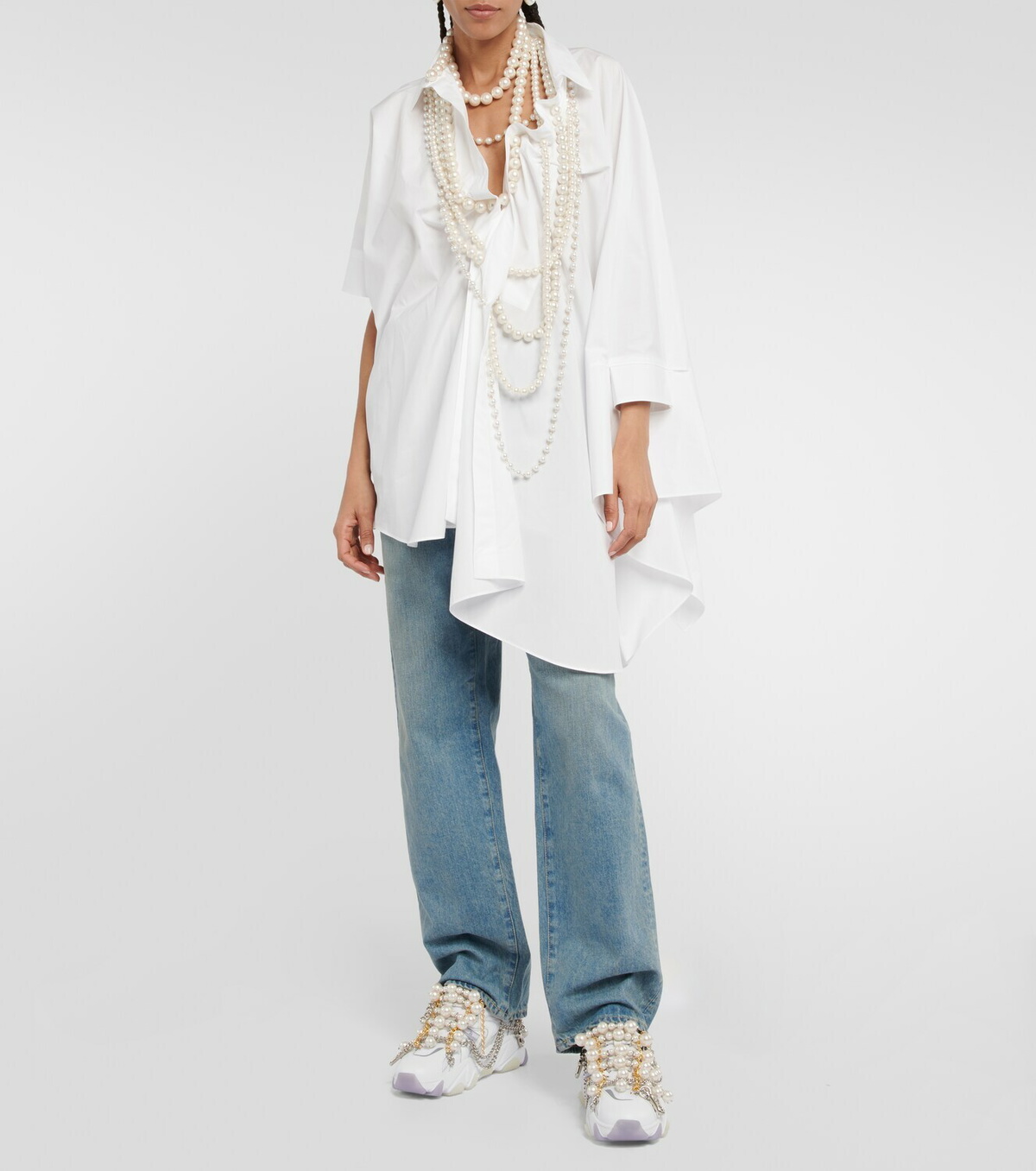 Junya Watanabe Embellished leather sneakers