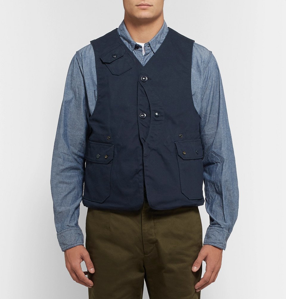 Engineered Garments - Upland Cotton-Canvas Gilet - Men - Navy