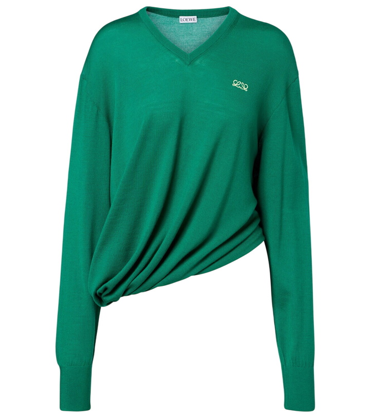 Photo: Loewe Double L asymmetric wool sweater
