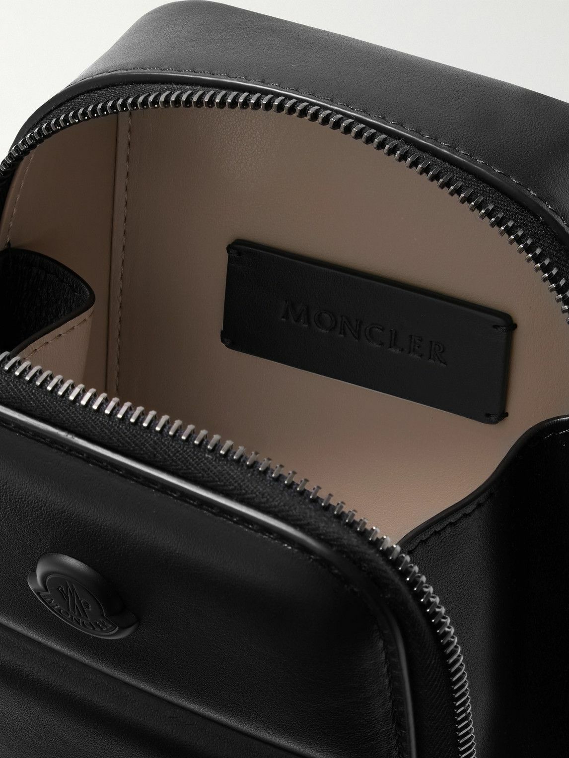 Moncler - Logo-Appliquéd Quilted Leather Messenger Bag Moncler