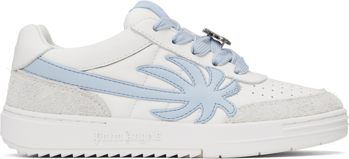 Photo: Palm Angels White & Blue Palm Beach University Sneakers