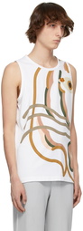 Kenzo White Oversized K-Tiger Tank Top