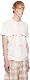 Collina Strada White & Beige Remnant Star T-shirt