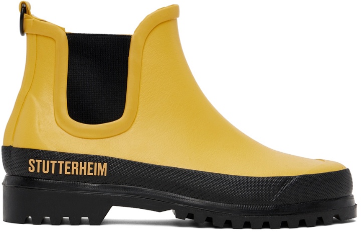 Photo: Stutterheim Yellow Novesta Edition Rainwalker Chelsea Boots