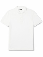 TOM FORD - Slim-Fit Garment-Dyed Cotton-Piqué Polo Shirt - White