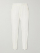 Zegna - Cotton and Linen-Blend Trousers - White