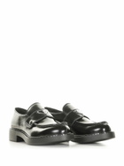 Prada Chocolate Loafers In Brushed Leather