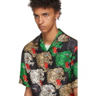 Gucci Multicolor Silk Panther Face Shirt