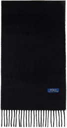 Polo Ralph Lauren Black Recycled Wool Scarf