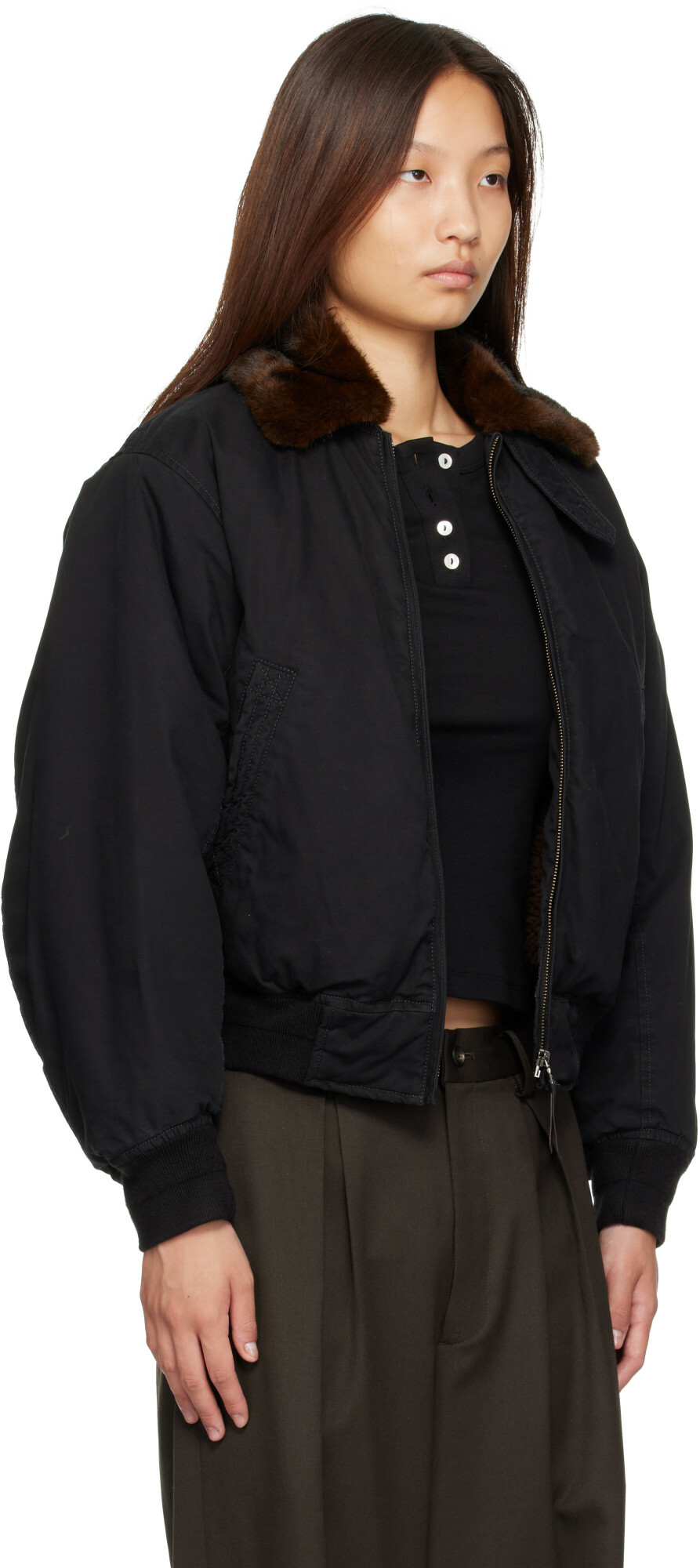 Nothing Written Black Maison Pilot Jacket