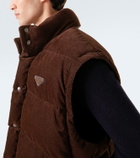 Prada Convertible cotton corduroy down jacket