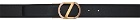 Ermenegildo Zegna Black Z Logo Belt