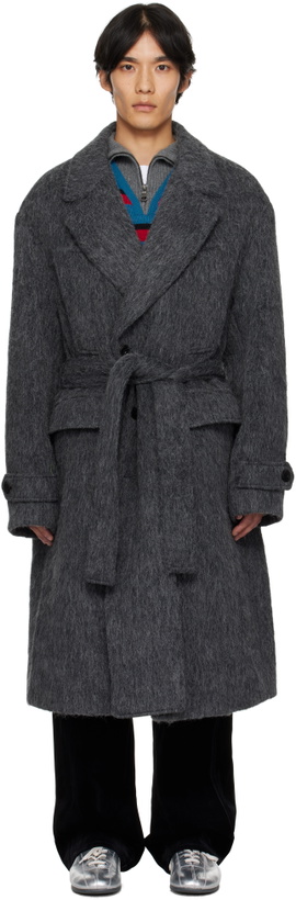 Photo: Andersson Bell Gray Mattia Shaggy Wool Robe Coat