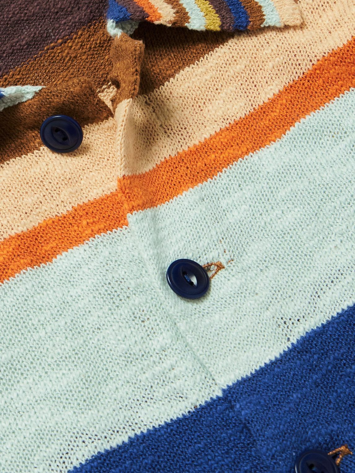 YMC - Rat Pack Striped Cotton Cardigan - Multi YMC YMC - Rat Pack Striped Cotton Cardigan - Multi YMC