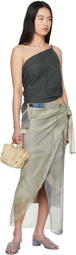 Serapis Gray One Shoulder Knit Top
