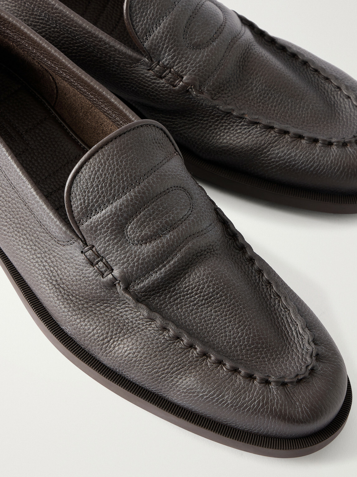 John Lobb - Pace Full-Grain Leather Loafers - Brown