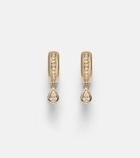 Roxanne First 14kt gold hoop earrings with diamonds