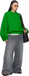 LU'U DAN Green Kingpin Knit Sweater