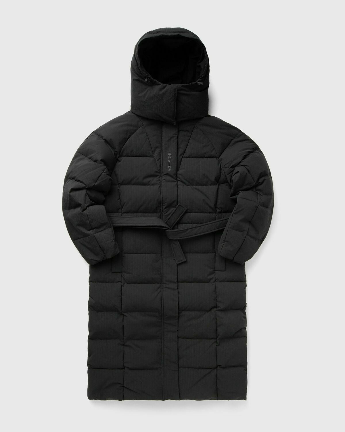 Ganni Tech Seersucker Puffer Coat Black Coats/Down & Puffer Jackets