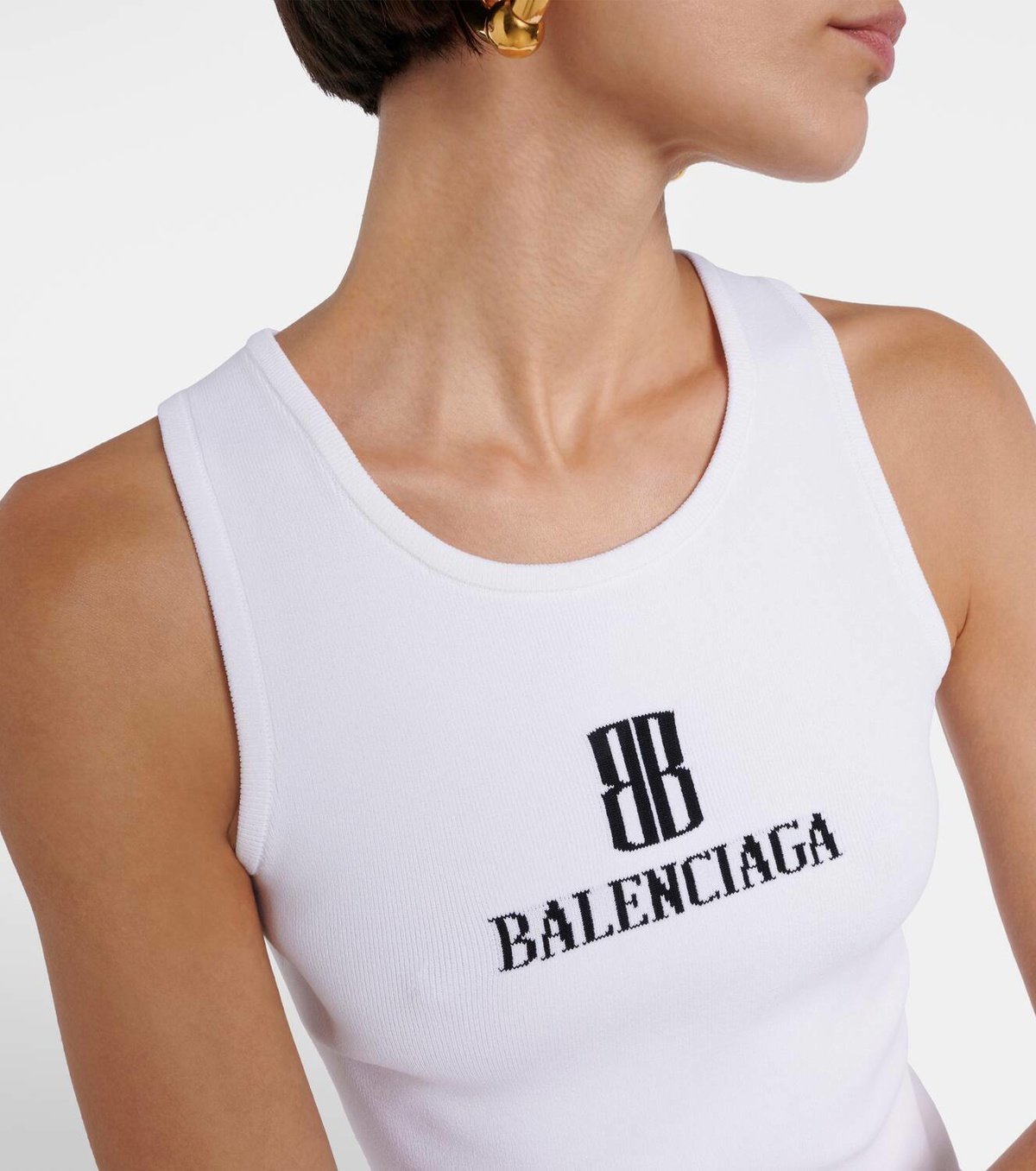 Balenciaga Nano BB knitted tank top