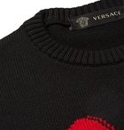 Versace - Logo-Intarsia Wool Sweater - Black