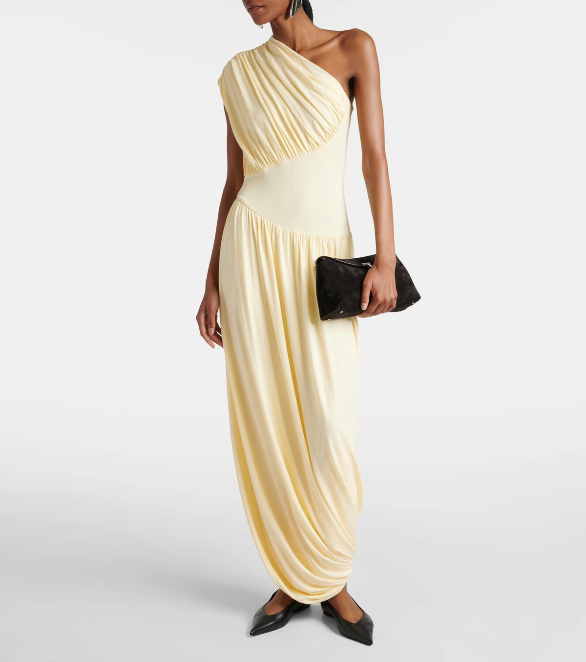 Tove Ugbad one-shoulder crêpe jersey gown