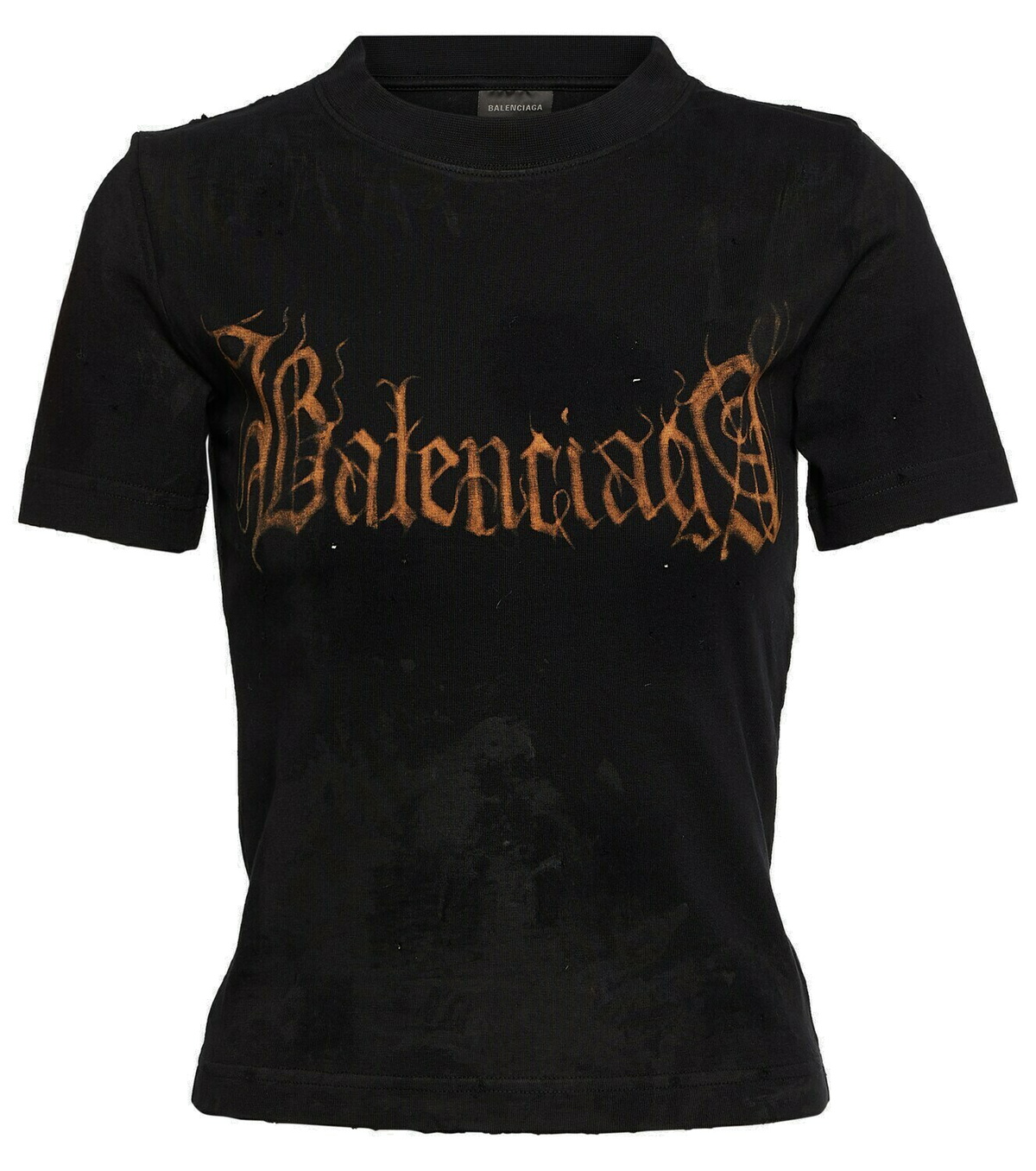 Balenciaga Printed distressed cotton T-shirt Balenciaga