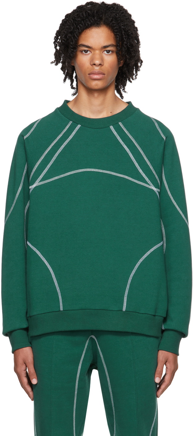 Saul Nash Green Overlock Stitch Sweatshirt