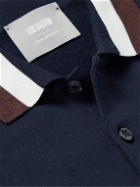 John Smedley - Lou Dalton Striped Merino Wool Polo Shirt - Blue