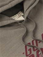 Remi Relief - Printed Cotton-Jersey Hoodie - Gray