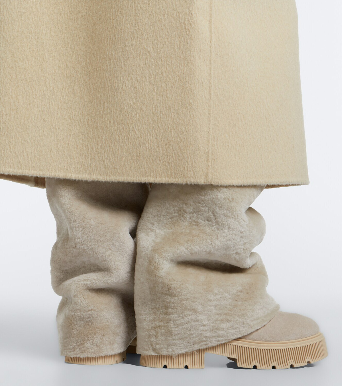 Bogner Turin shearling and suede knee-high boots