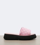 Gucci GG canvas platform slides