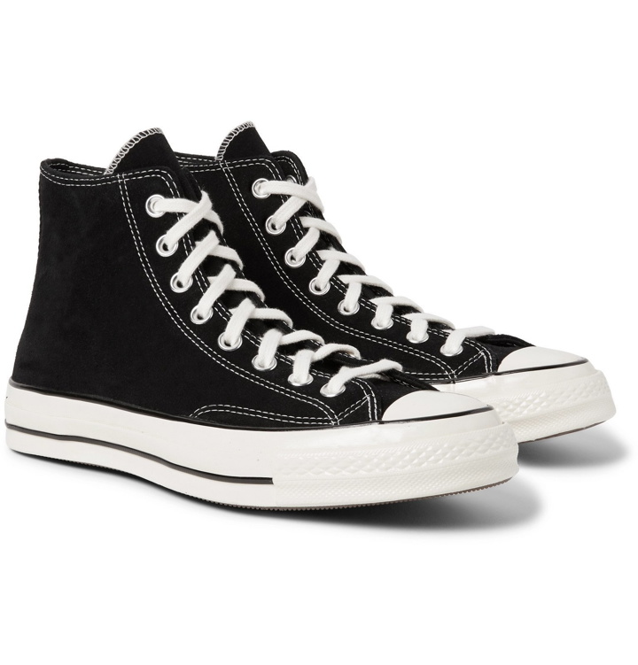 Photo: Converse - Chuck 70 Suede High-Top Sneakers - Black